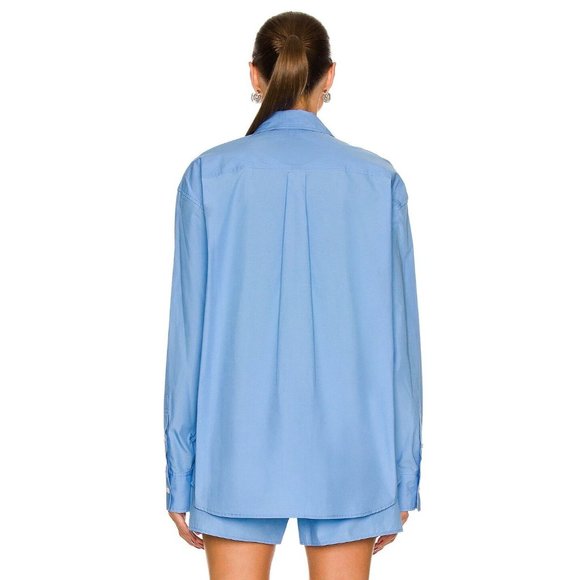 ALEXANDER WANG Button Down Boyfriend Shirt in Island Blue - NWT - Size Large - Picture 3 of 4